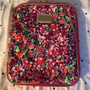 Like New Lilly Pulitzer Folio Notebook Case Wild Confetti Pink Green Blue Floral